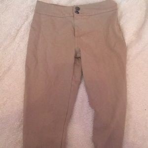 High waisted tan jeggings